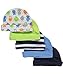 Luvable Friends Baby Boys' "Happy Monsters" 5-Pack Caps - blue, 0 - 6 months