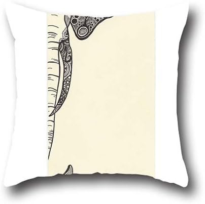 DGou Going art elephant indian Pillow Covers Printing Skull for Sofa Cotton Canvas Square Sofa Pillow Case 18*18