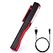 Produktbild 2in1 wiederaufladbare LED COB Camping Arbeit Inspektion Licht Lampe Hand Torch Magnetic LED Arbeitslicht Rechargeable Work Light HKFV (Red)