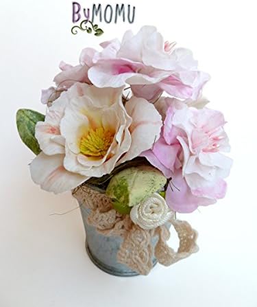 Clay Flowers Cold Porcelain Miniature ROSES ALBA Home Decor Hand Made
