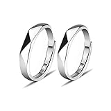 GJJ S925 Silber Paar Ehering Schmuck Live Ring Ring Student Ring Schmuck,Silber,A