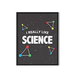 Art Nation Science Motivational Posters for Home d?cor for Boys Girls Kitchen Room Funny Posters (8x12 inch Synthetic Wood Black Frame)