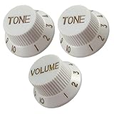 1 Volume & 2 Tone Control Knöpfe mit Zahlen für St Sq E-Gitarren