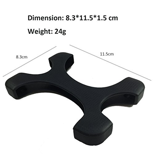 GLOTRENDS X-Form Stoßfest Festplatte HDD Silikon Case Cover Schutzfolie für Seagate Backup Plus Externe Festplatte, Toshiba Canvio Basics, Canvio Slim II Tragbare 6,3 cm externen Festplatte (Schwarz) - 5