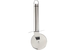Leifheit Coupe pizza Sterling, roulette pizza en acier inoxydable de haute qualité, ustensile de cuisine avec œillet de suspension
