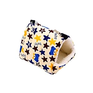 BIGBOBA Camas de Mascota de Felpa Hamaca Suave de Dibujos Animados Carpa Jaula Nido de Cálido Invierno Casa para Animales Pequeños Hámster Rata Loro Ardilla Pájaros Hábitats