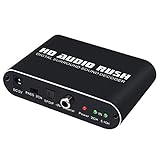 2-Wege-SPDIF-Glasfaser-Eingang, 1 Koaxial-Eingang, 1 Stereo-Stereo-Eingang, mehr perfekte Mehrkanal-Digital-Audio-Ausgangsschaltung ist bequemer.