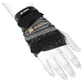 Shock Doctor 3-Strap Wrist Support Right Hand Black Medium