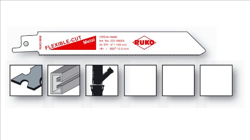 RUKO 33189065 Säbelsägeblatt 8906-5 150x18x0,9 24 TPI (5 Stück) - 2