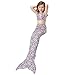 Produktbild 3 STÜCKE Meerjungfrau Schwanz Badeanzug Mädchen Bikinis Tankini Cosplay Prinzessin Bademode Kostüm Schwimmanzug Badebekleidung 140 Kootk