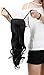 S-noilite Fashion 18"(46cm) Curly Binding Tie up Ponytail Clip in Hair Extensions Extension One Piece Wrap Around Pony Tail 12 Colors Available (Natural Black)