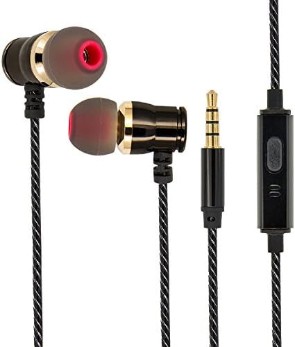 Corded In-Ear Earbuds Headphones High Resolution Heavy Bass Noise Isolating Earphones with Microphone for iPhone, Android , Tablets, Computers, MP3 mp4 Players Compatible