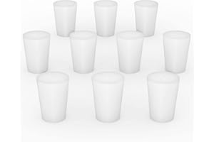 stonylab Tapón de Goma Silicona, Blanco Cónico Sello de Laboratorio Tapones de Silicona Enchufes de Goma (10-Pack, 1#)