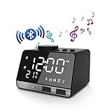 terris uhrenradio mit cd player 【Doppelwecker mit Schlummerfunktion】: Dieser digitale Wecker bietet 2 Arten von Weckern (Wecker A: täglich; Wecker B: temporär). Die Töne kann man die Melodien aus den TF-Karten, Systemklingelton und Radio wählen. Mit einer humanisierten Schlummerfunktion können Sie sich auf das Aufstehen vorbereiten und einen schönen Tag beginnen.