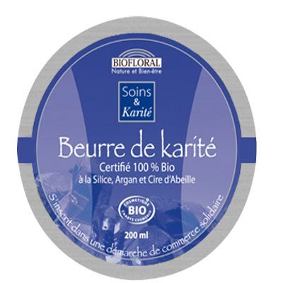 Biofloral Beurre de Karité à  la Silice, Argan et Cire d'abeille 200ml