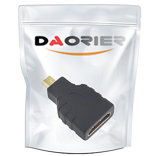 DaoRier HDMI Micro Adapterkabel Micro-HDMI männlich / weiblich Gold Schwarz Gold für HDTV DVs / Foto / Spielkonsolen - 6