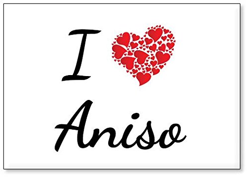 Mundus Souvenirs - I Love Aniso, fridge magnet (design 2)