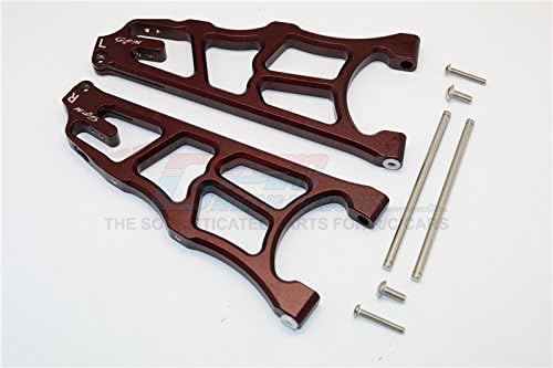 GPM RACING Arrma Nero 6S BLX (AR106009, AR106011) & Fazon 6S BLX (AR106020) Upgrade Parts Aluminium Front Lower Arms - 1Pr Brown