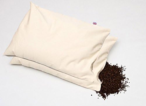 Perfect Pillow ltd offer 2 large pillow 28" x 17" (71 x 43cm) our original 1996 UK design 100% Organic Buckwheat Husk, Millions exported, British made
