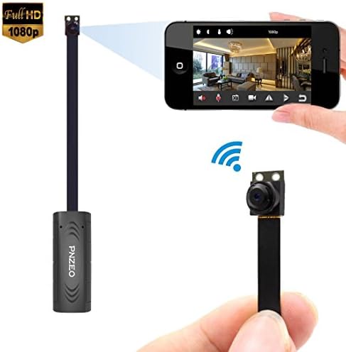 PNZEO Spy Camera 1080P HD Hidden camera Mini Wireless wifi camera for iPhone/Android Phone/iPad/PC Remote View Support 128GB Micro SD card