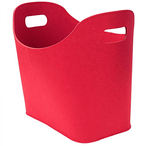 Filztasche Filzkorb Kaminholztasche Kaminholzkorb Korb Filz Zeitungsständer Zeitungskorb in zwei verschiedenen Farben - 4