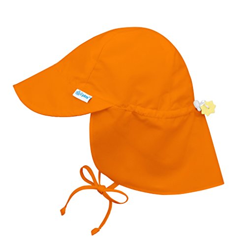 I Play Flap Sun Protection Hat - Orange - 9-18 Months