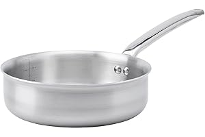 De Buyer - Sauteuse à bords droits en inox 3 couches ALCHIMY - 24 cm - Fabriquée en France, Sans PFAS, Maîtrise de la Cuisson, Inox 18/10, Tous Feux + Four, Finition Poli Brossé
