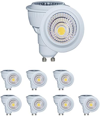 PurelumeTM 8er Pack LED GU10 Spot Light Bulbs 5 W Warm White (Replaces 50 W, High Power COB LED, 36° Illuminating)