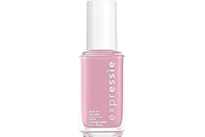 essie Expressie Nail Polish Quick Dry Formula, No Base Coat and Top Coat Needed, Vegan, Angled Brush, Pink Nail Varnish 200 In The Time Zone
