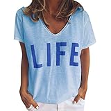 Damen Elegant Basic Tunika Pulli Damen Langarmshirt Sweatshirt mit Streifen Rundhals Ausschnitt Oversize Hemd Jumper Bluse Tops Damen Kurzarm-Shirt Oberteile Sexy Dreifacher Farbblock Streifen Bluse Frühling Sommer T Shirt Frauen Casual Locker Beiläufig Tanktops Damen Pullover Damen Stern Sweatshirt Langarm Shirt Pullover Tops Damen Sommer