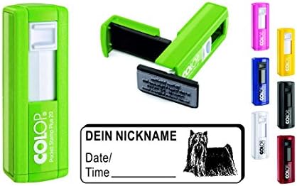 Geocachingstempel "YORKSHIRE TERRIER Dog" with personal Cachername / Nickname Rectangular Stamp Print Yorki Westi Geocaching