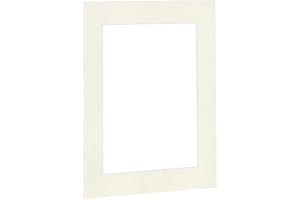 Bildershop-24 Passepartout con diversi intarsi in molte misure e colori, dimensioni esterne: 21x29,7cm (DIN A4) - per le dimensioni dell'immagine 18x24cm, bianco crema