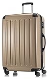 HAUPTSTADTKOFFER - Alex - Bagage Rigide extensible, Valise Grande Taille, Trolley avec 4 Roues multidirectionnelles, TSA, 75 cm, 119 litres, Champagne