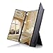 DISINO Tri-Fold LED Lighted Cosmetic Illuminated Mirror Compact Pocket Travel Makeup Mirrors with 8 LED Lights