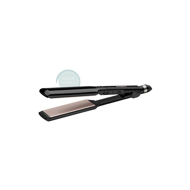 BaByliss 2179U Straight Control Hair Straightener Salon smoothness fast results 235°C Max temperature Variable temperature settings Wide plates - Black