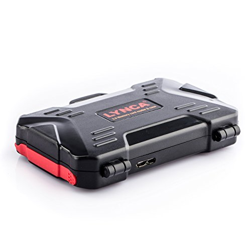 LYNCA Speicherkarten Schutzbox mit Kartenlesegerät Platz bis zu 19 verschiedenen Speicherkarten, Kartenleser für CF/SD/TF-Karten mit Tarion Reinigungstuch - 5