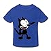 Toddler Kids Little Boys Girls Felix The Cat T Shirt RoyalBlue Age 2 Toddler