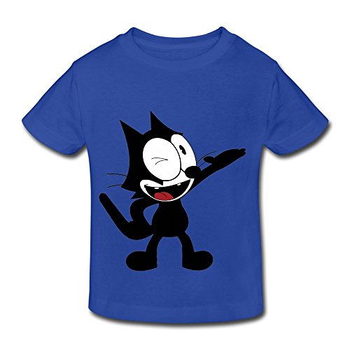Toddler Kids Little Boys Girls Felix The Cat T Shirt RoyalBlue Age 2 Toddler