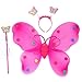 Produktbild WYXlink 3pcs/Set Girls Led Flashing Light Fairy Butterfly Wing Wand Headband Costume Toy (a)