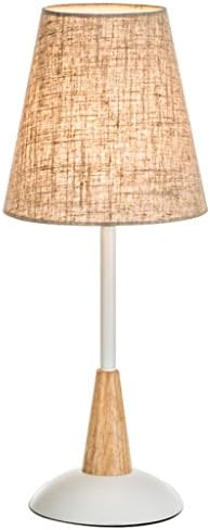 Baok Table Lamp, Iron Lamp Body And Cloth Lamp Cover, Lamp Cap TypeE27 (not Including Light Bulb) Rated Voltage 220V, Bedside Lamp (20 * 50cm) A++ ( Color : Flax color )