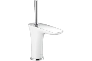 hansgrohe PuraVida Jednouchwytowa bateria umywalkowa 100 z kpl. odpływowym Push-Open biały/chrom, 15075400