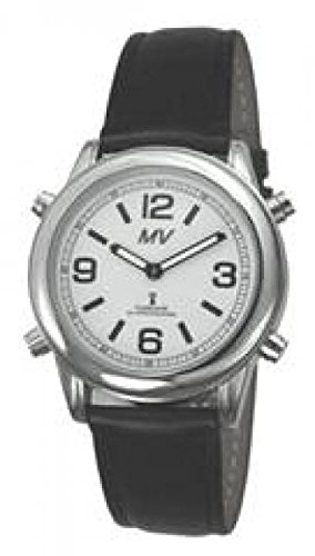 sprechende analoge unisex Funkuhr Armbanduhr Blindenuhr Lederarmband 1136L 40mm sprechende analoge unisex Funkuhr Armbanduhr Blindenuhr Lederarmband 1136L 40mm
