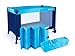 Produktbild Kinderreisebett Kinderbett Säuglingsbett Babybett Klappbett Reisebett für Kinder Zweitbett , für Kleinkinder/Säuglinge, 4 verschiedene Farben, kompakt, Reisebettchen/ Multi-Funktion (Kp0178Blu)
