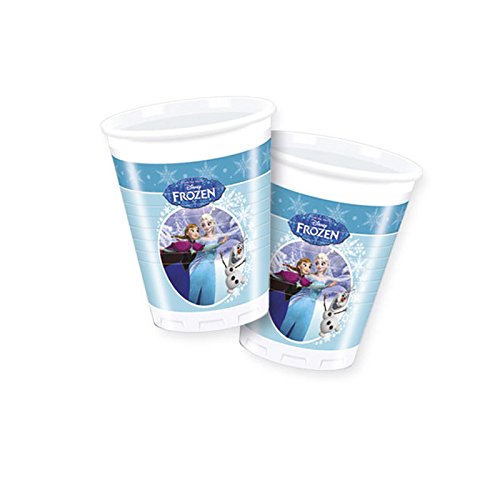 62-teiliges Party Set Disney Frozen Ice – Die Eiskönigin Teller, Becher, Servietten, Tischdecke, Partytüten, Einladungen, Trinkhalme, Cupcake Ständer – für 8 Kinder - 3
