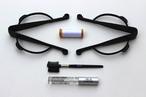 Helix Threadease Eyebrow, Hair Threading Kit with Brow Gel, Brow Comb, Black