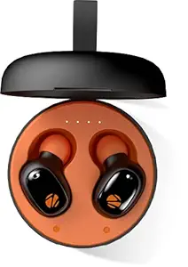 Zebronics Zeb-Sound Bomb 1 TWS Earbuds with BT5.0, Up to 12H Playback, Touch Controls, Voice Assistant, Splash Proof with Type C Portable Charging Case (Orange)