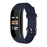 DJym Fitness Tracker, Smart Watch Activity Tracker mit Herzfrequenz-Pedometer Kalorie und Sleep Monitor, Waterproof Step Counter Wristband für Android und iOS,Blue