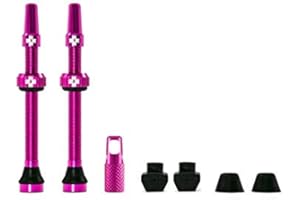 MUC OFF Muc-Off 1067 Pink Tubeless Presta Valves, 60mm - Premium No Leak Bicycle Valves With Integrated Valve Core Removal Tool