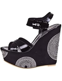 ROBERTO BOTELLA - <p>Sandalia cuña con strass</p> - Color Negro - Talla 40