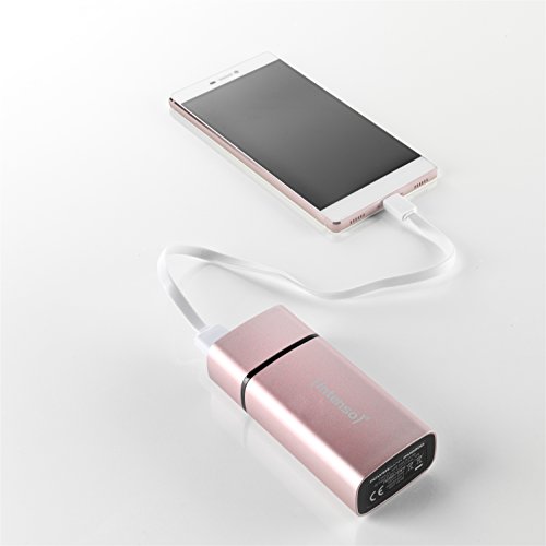 Intenso Powerbank PM5200 externes Ladegerät (für Smartphone/Tablet PC/MP3 Player/Digitalkamera (5200mAh) metal finish) rosé - 4